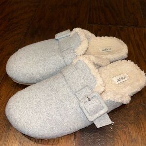 JCrew Sherpa mules